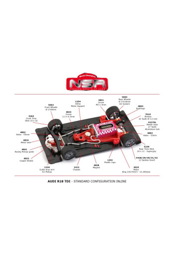 NSR 1096IL Audi R18 Kit Blanco - Slot Maxi
