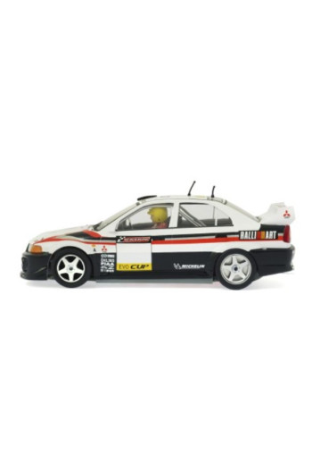 Mitsubishi Evo V Cup Blanco Negro R-Version - Scaleauto Slot Maxi