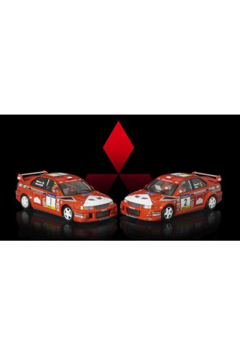 Pack Doble Mitsubishi Evo VI Rally Cataluña 1999 Scaleauto | Slot coleccionismo
