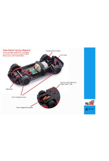 Subaru BRZ Azul Claro PO-CT01U con luces - Slot Maxi