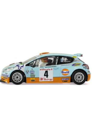 Peugeot 208 Artic Rally 2016 n4 Gulf Racing Scaleauto | Slot rally exclusivo