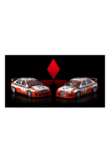 Twin Pack Mitsubishi Evo V Rally Cataluña 1998 Scaleauto | Slot rally