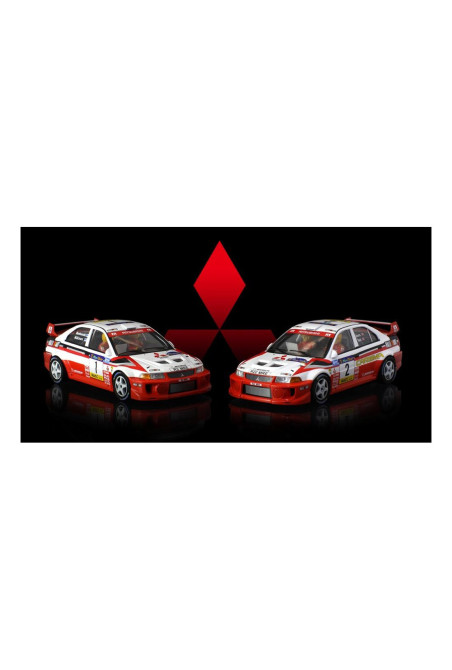 Twin Pack Mitsubishi Evo V Rally Cataluña 1998 Scaleauto | Slot rally