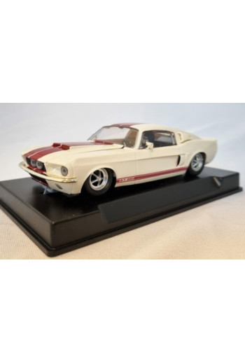 Mustang GT 350 White Wimbledon 1967 Thunderslot – SlotMaxi Classic Muscle