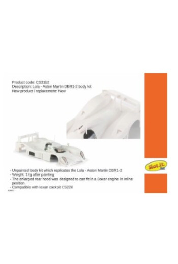 Carrocería Lola Aston Martin DBR1-2 LMP Slot.it Kit Blanca Slot 1:32