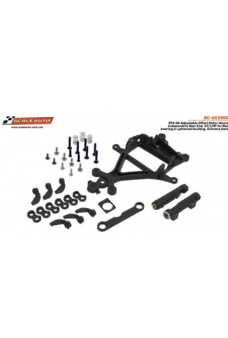 Soporte Motor DURO AW RT-4 Offset Ajustable GT/LMP para Rodamientos Scaleauto SC-6531HD - Slot 1/32