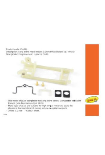 Soporte Motor en Línea Offset 1mm Slot.it SI-CH49B - Slot 1/32
