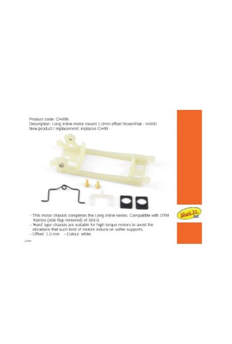 Soporte Motor en Línea Offset 1mm Slot.it SI-CH49B - Slot 1/32