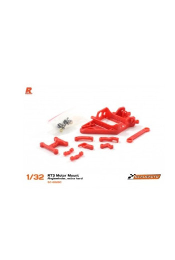 Soporte Motor AW RT3 Offset -1.00mm Extra-Hard Rojo Scaleauto SC-6528C - Slot 1/32