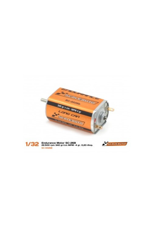 Motor Endurance 22500 rpm 340 gr/cm Scaleauto 0026B - Slot 1/32 Motor Endurance 22500 rpm 340 gr/cm Scaleauto 0026B - Slot 1/32
