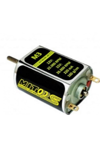 Motor M3 Caja Corta Mitoos M203 - Punta Grafilada Eje 2mm - Slot 1/32