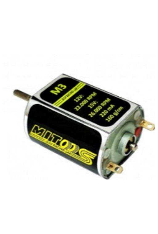 Motor M3 Caja Corta Mitoos M203 - Punta Grafilada Eje 2mm - Slot 1/32 Motor M3 Caja Corta Mitoos M203 - Punta Grafilada Eje 2mm - Slot 1/32