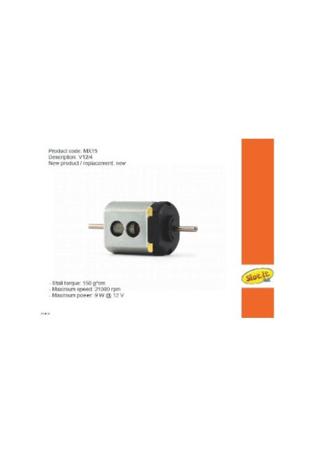 Motor V12/4 21000 rpm Caja Corta Slot.it SI-MX15 - Slot 1/32