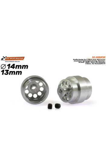 Llanta aluminio aligerada F1 90-97 trasera 14x13mm - Scaleauto