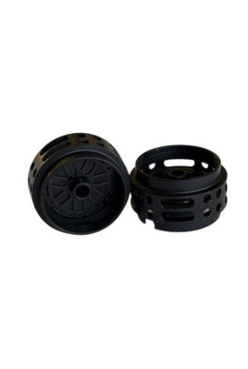 Llanta aluminio negra LMDH 16.8x9.8mm para Slot Racing