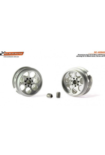 Llanta Aluminio Scaleauto SC-4086D25 16.0×10 mm AIR Monza-2 (Pack 2)  Máxima Disipación y Control