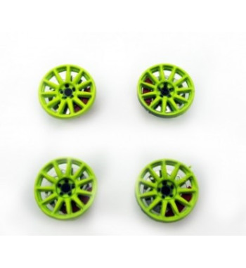 Tapacubos Rally Verdes 16.5mm - Avant Slot Slot Maxi