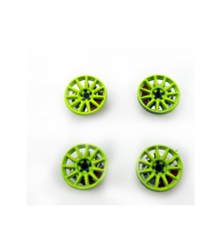 Tapacubos Rally Verdes 15.5mm - Avant Slot Slot Maxi