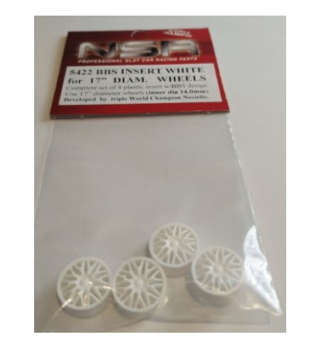 Tapacubos BBS Blancos 17mm - NSR Slot Maxi