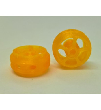 Llanta 3D Targa Fiorino Naranja 14.5x8.5mm - Sloting Plus Slot Maxi