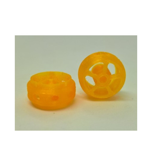 Llanta 3D Targa Fiorino Naranja 14.5x8.5mm - Sloting Plus Slot Maxi