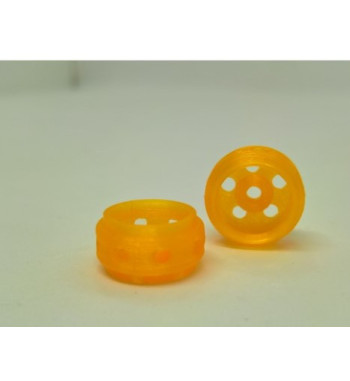Llanta 3D Faster Naranja 14.5x8.5mm - Sloting Plus Slot Maxi