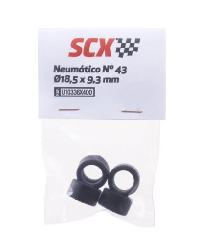 Scalextric Neumático N43 18.5x9.3mm | Repuesto Slot  Slot-maxi.com