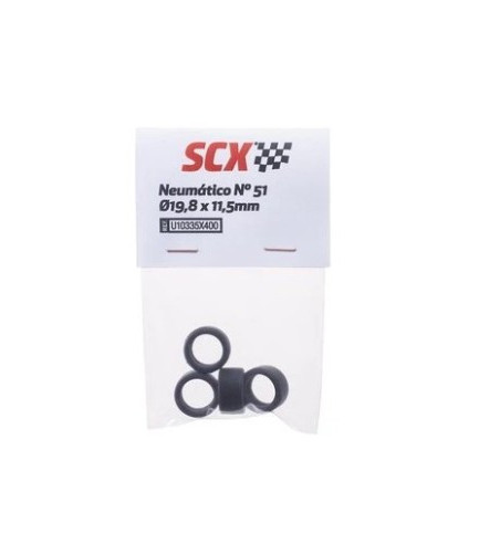 Scalextric Neumático N51 19.8x11.5mm | Recambio Slot  Slot-maxi.com