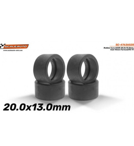 Scaleauto AS20 20x13 para F1 Slot | Goma Técnica  Slot-maxi.com
