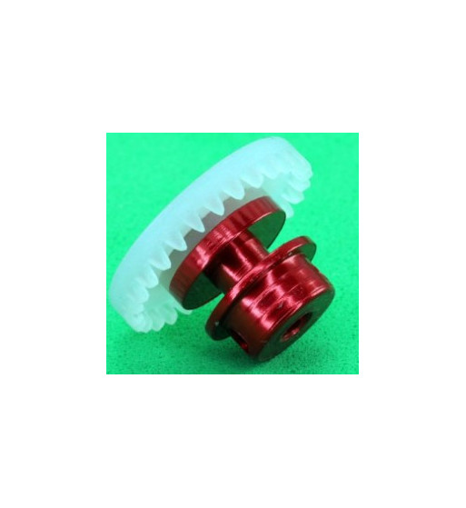 Corona slot roja 28 dientes en línea - Potencia y fiabilidad para todas las pistas Corona slot roja 28 dientes en línea - Potencia y fiabilidad para todas las pistas