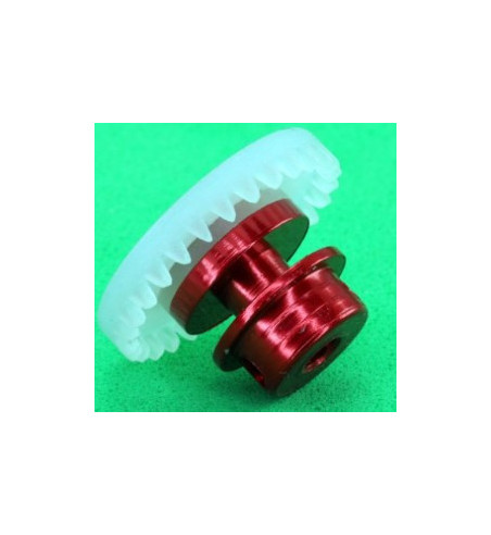 Corona slot roja 28 dientes en línea - Potencia y fiabilidad para todas las pistas