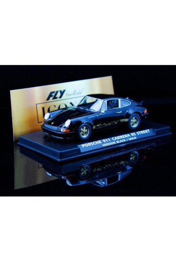 Porsche 911 Negro y Oro Fly | Slot racing de lujo
