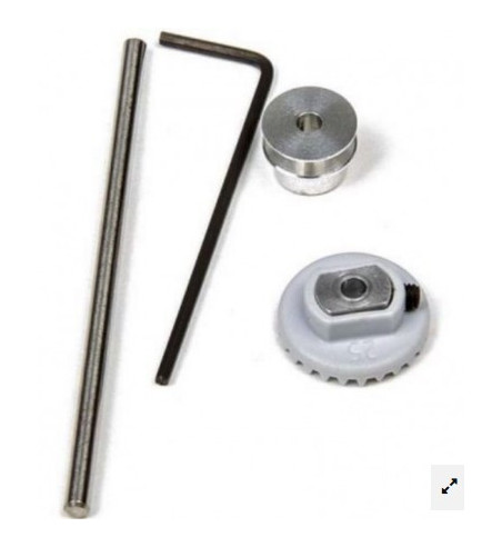 Mitoos M235 - Corona 25D + eje + separador aluminio