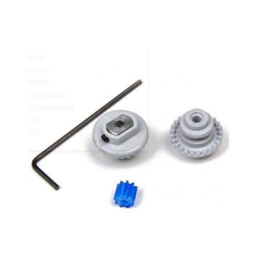 Mitoos M232 - Set coronas 25D/27D + piñón nylon 9 dientes Mitoos M232 - Set coronas 25D/27D + piñón nylon 9 dientes