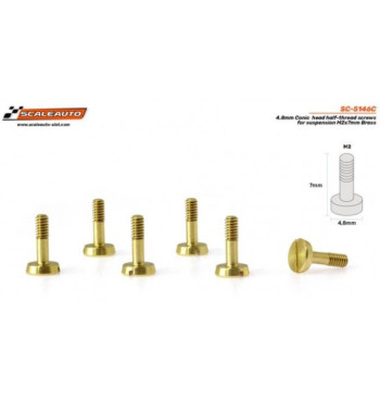 Scaleauto SC-5146C tornillería latón suspensión cabeza cónica M2x7mm|Tornillería suspensión slot|Slot-maxi.com