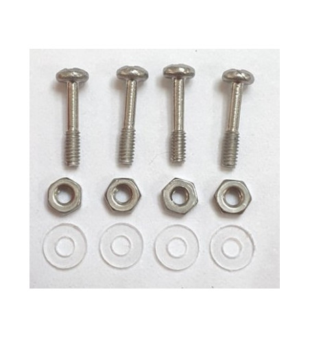 Tectime TT908 tornillos suspensión cortos + tuerca y arandela|Kit tornillos suspensión cortos slot|Slot-maxi.com
