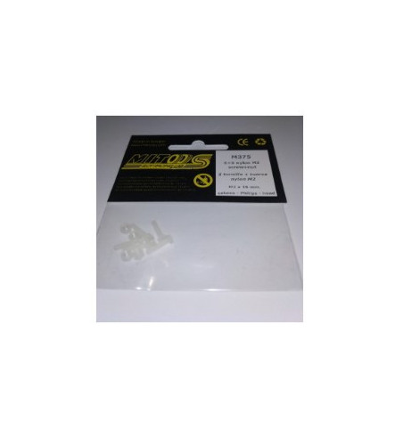Tornillos nylon M2 + tuercas nylon 5 uds Mitoos M375