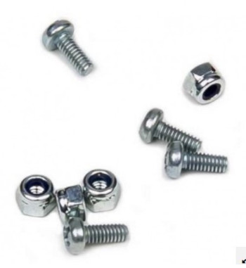 Set 4 tornillos estrella M2x5 + 4 tuercas bloc M371