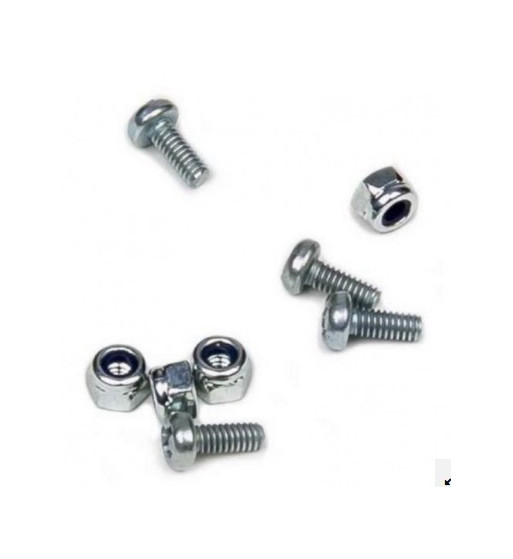 Set 4 tornillos estrella M2x5 + 4 tuercas bloc M371