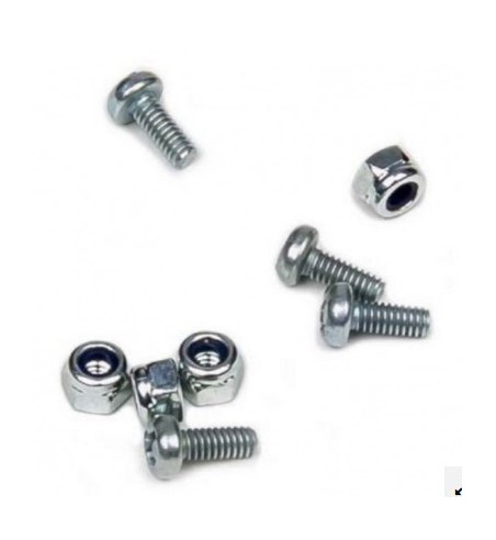 Set 4 tornillos estrella M2x5 + 4 tuercas bloc M371