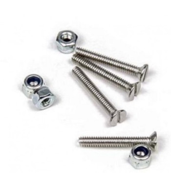 Set tornillos avellanados M2x14 + tuercas bloc M2 Mitoos M366
