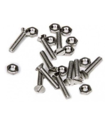 Set 10 tornillos avellanados M2x10 + tuercas planas M2 Mitoos M363