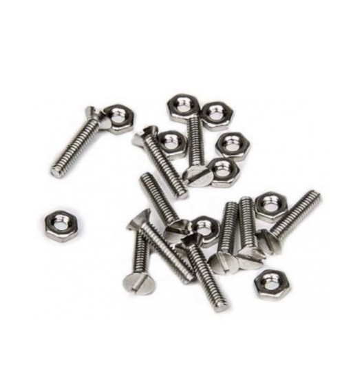 Set 10 tornillos avellanados M2x10 + tuercas planas M2 Mitoos M363