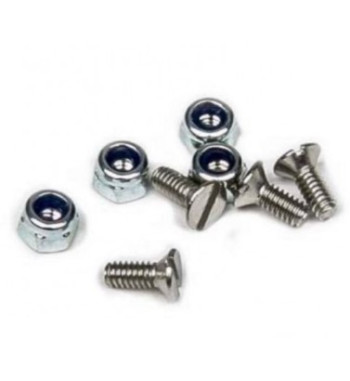 Set 4 tornillos avellanados M2x5 + tuercas bloc Mitoos M361