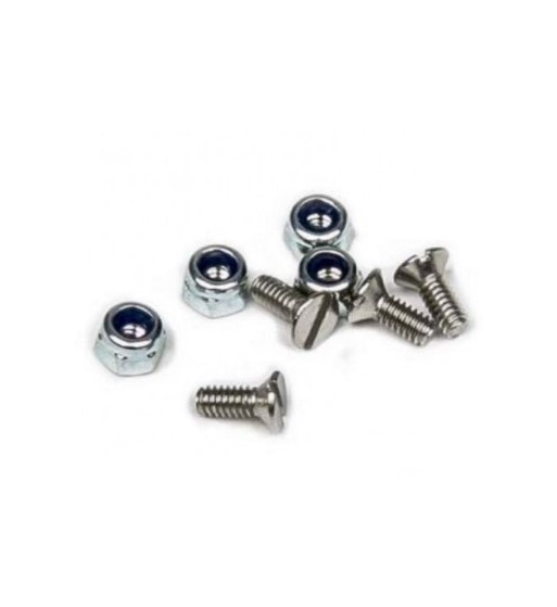 Set 4 tornillos avellanados M2x5 + tuercas bloc Mitoos M361