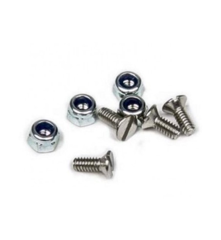 Set 4 tornillos avellanados M2x5 + tuercas bloc Mitoos M361
