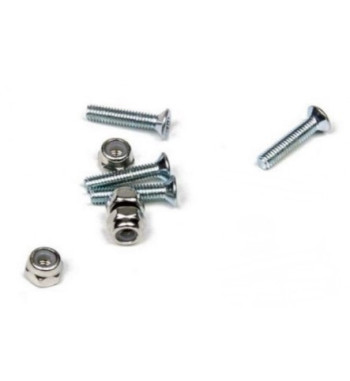 Set 4 tornillos avellanados M2.5x12 + tuercas bloc Mitoos M368