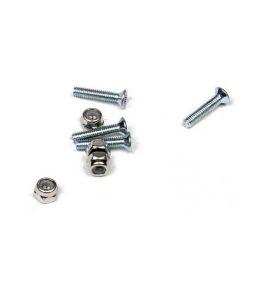 Set 4 tornillos avellanados M2.5x12 + tuercas bloc Mitoos M368