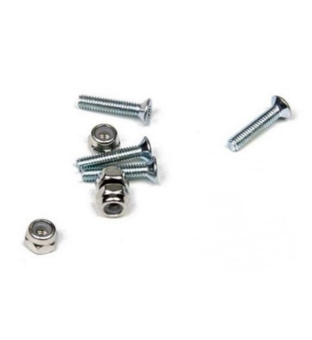 Set 4 tornillos avellanados M2.5x12 + tuercas bloc Mitoos M368