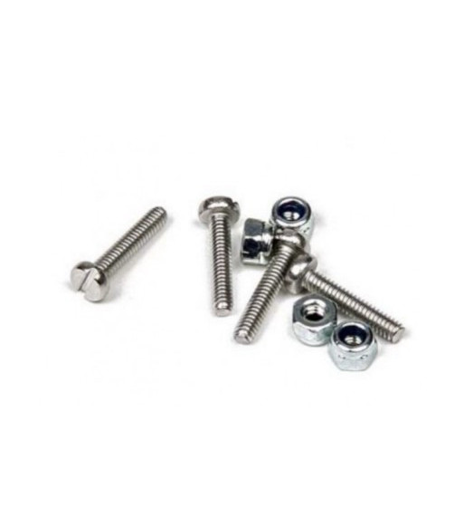 Set 4 tornillos ranurados M2x10 + tuercas bloc Mitoos M345